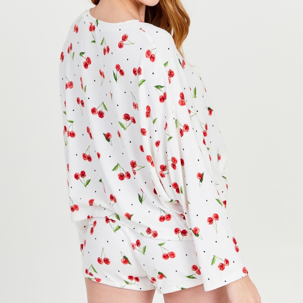 NWT Cherry Lounge Long Sleeve Top Altar’d State Size Small - Picture 3 of 3